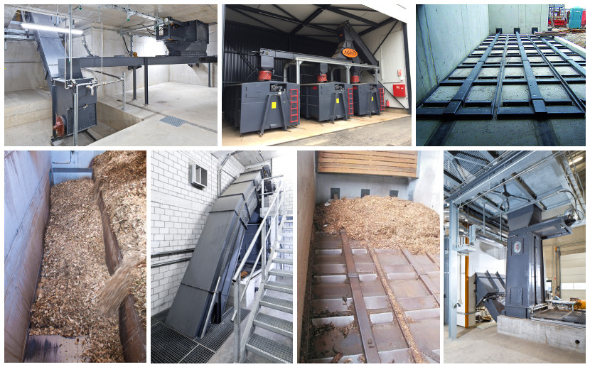 Conveyor technology (push floor discharge, trough chain conveyor, etc.)