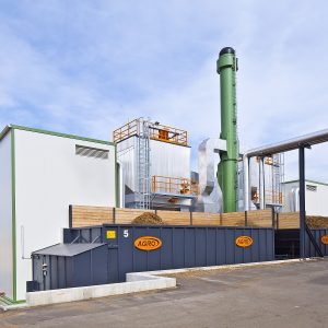 Biomass boiler system in container design