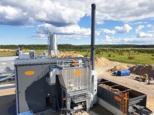Söderhamn - Impianto con caldaia ad acqua surriscaldata AGRO containerizzato